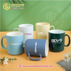 Ly sứ màu in logo