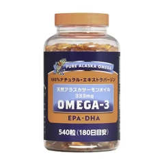 PURE ALASKA OMEGA 3 - Viên uống Dầu Cá Hồi 540v (xanh đỏ)-- BẢN NHẬT