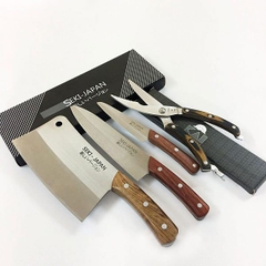 SEKI- BỘ DAO 4 MÓN KÉO- CHĂT-THÁI- GỌT