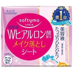KOSE - Khăn ướt tẩy trang KoSoftymo- tăng cường độ ẩm- 52 miếng