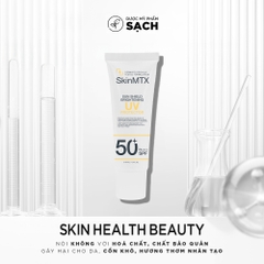 SKINMTX SUN SHIELD BRIGHTENING UV PROTECTOR SPF50 PA++++: Kem Chống Nắng Lai Serum Bảo Vệ Toàn Diện, Rạng Rỡ