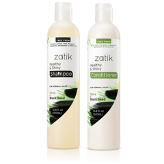ZATIK HEALTHY & SHINY SHAMPOO & CONDITIONER/ BỘ DẦU GỘI XẢ CHĂM SÓC TÓC CHẮC KHOẺ VÀ BÓNG MƯỢT (THUẦN CHAY)