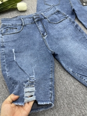 QUẦN JEANS NỮ NGỐ RÁCH 3851