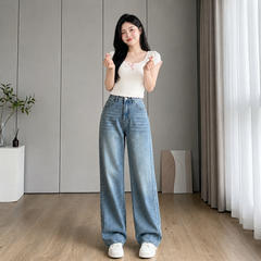 SUÔNG ỐNG RỘNG NHẠT PHỦ DƠ SỌC CẠNH 0139
