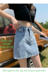 QUẦN VÁY NHẠT TÚI NẮP 4338