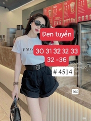 SHORT ĐEN LẬT LAI 4514