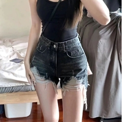 QUẦN SHORT XÁM RÁCH 0073