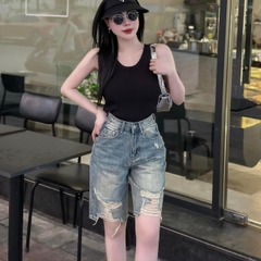 SHORT NGỐ XANH NHẠT RÁCH 0095