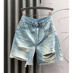 SHORT NGỐ XANH NHẠT RÁCH 0095