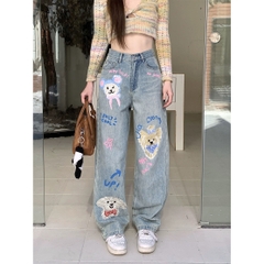 SUÔNG ỐNG RỘNG IN HÌNH CÚN CƯNG 0101