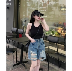 SHORT NGỐ XANH NHẠT RÁCH 0112