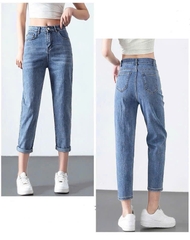 QUẦN 9 TẤC XANH ĐÁ PHOM BAGGY 0134