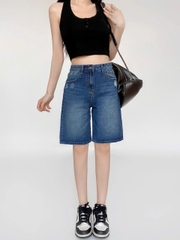 SHORT NGỐ XANH ĐẬM RÁCH 0142