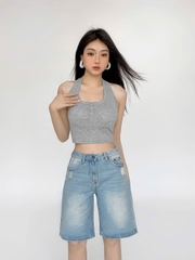 SHORT NGỐ XANH NHẠT RÁCH 0141