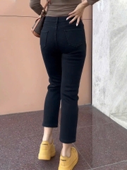 9 TẤC JEANS ĐEN PHOM BAGGY 0145