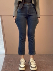 9 TẤC JEANS XANH ĐẬM XẺ LAI 0147