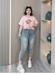 QUẦN JEANS 9 TẤC XANH NHẠT RÁCH 0151