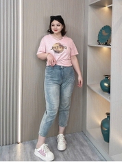 QUẦN JEANS 9 TẤC XANH NHẠT RÁCH 0151