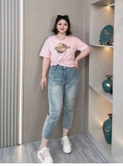 QUẦN JEANS 9 TẤC XANH NHẠT RÁCH 0151