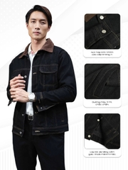 HUSSIO® Áo khoác jeans DENIM COLLARVEL