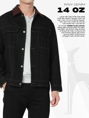 HUSSIO® Áo khoác jeans DENIM COLLARVEL