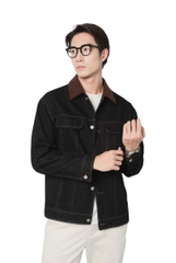 HUSSIO® Áo khoác jeans DENIM COLLARVEL