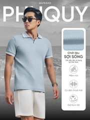 HUSSIO® Áo POLO  Sợi Sóng PHUQUY