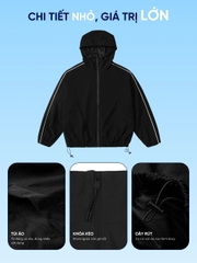 HUSSIO® [J-PACK] Áo khoác gió nam có nón VILORANT