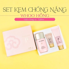 Set kem chống nắng  + sữa rửa mặt + kem cn whoo