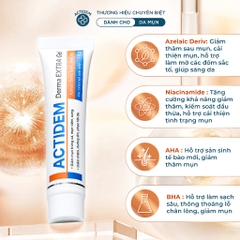 Gel giảm mụn Actidem Derma Gel 18/40gr