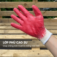 Găng tay bảo hộ lao động phủ cao su găng cotton chống trơn, nóng, hóa chất, hoàn thiện cao - Trang bị toàn diện