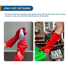 Găng tay chống hóa chất Deltaplus PVCC400 chống dầu, hóa chất chuyên dùng công việc cơ khí máy móc - Trang bị toàn diện