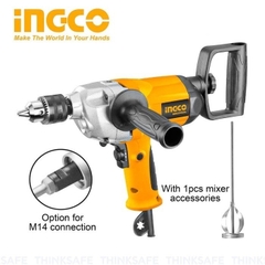 Máy trộn sơn INGCO MX11001-1 công suất 1100W tốc độ không tải 0-550rpm nhôm hợp kim, Trang bị toàn diện