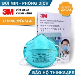 Khẩu trang 3M 1860 dùng trong y tế đạt chuẩn N95 chống giọt bắn, kháng khuẩn Khẩu trang chính hãng, Trang bị toàn diện