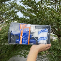 Bộ khay và con lăn sơn 7 trong 1 Wadfow WCB3H71 gồm khung lăn hình trụ vỏ lăn polyester khay sơn