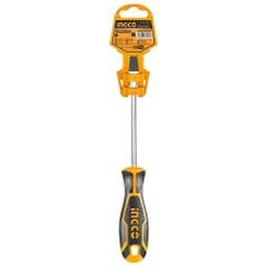 Tua vít dẹp INGCO HS284100, thép Cr-V, đuôi tròn, bề rộng đầu 4.0mm, đường kính trục 4.0mm - Trang bị toàn diện