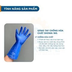 Găng tay chịu dầu Showa 160 bao tay cao su chống hóa chất, chuyên dùng sửa chữa máy móc, thao tác cơ khí