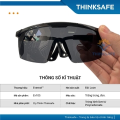 Kính bảo hộ EV105 tròng trong suốt Chống tia UV Chống bụi Chống mờ sương Kính bảo hộ chính hãng - Trang bị toàn diện