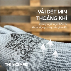 Găng tay lao động Deltaplus VE702PG phủ PU chống cắt chống dầu Bao tay lao động ôm tay thao tác - Trang bị toàn diện