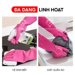 Găng tay cao su 3M Scotch Brite có móc treo, cao su tự nhiên, siêu bền 38cm, an toàn cho da,Trang bị toàn diện