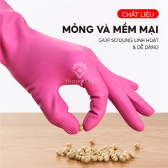 Găng tay cao su 3M Scotch Brite có móc treo, cao su tự nhiên, siêu bền 38cm, an toàn cho da,Trang bị toàn diện