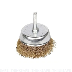 Chén cước có cán INGCO kích thước 50-75mm, đường kính dây cước 0.35mm - cán 6.35mm, cốt M14x2 - Trang bị toàn diện