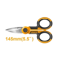 Kéo thợ điện 145mm INGCO, Kích thước 145mm, Chất liệu thép không gỉ, Độ dày lưỡi kéo 3.0mm - Trang bị toàn diện