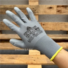 Găng tay lao động Deltaplus VE702PG phủ PU chống cắt chống dầu Bao tay lao động ôm tay thao tác - Trang bị toàn diện