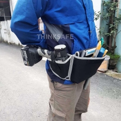 Túi đeo hông đựng đồ nghề dụng cụ sửa chữa thợ kỹ thuật điện có đai đựng máy khoan pin - Trang bị toàn diện