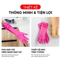 Găng tay cao su 3M Scotch Brite có móc treo, cao su tự nhiên, siêu bền 38cm, an toàn cho da,Trang bị toàn diện