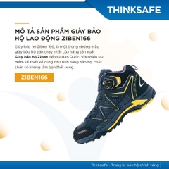 Giày bảo hộ Hàn Quốc Ziben 166 siêu nhẹ, thể thao, thời trang chống đinh trơn trượt Giày cao cấp - Trang bị toàn diện