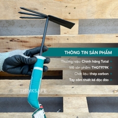 Dụng cụ làm vườn TOTAL 270mm  290mm thép carbon cứng cáp thanh giữa 8mm chiều rộng 75mm chính hãng - Trang bị toàn diện