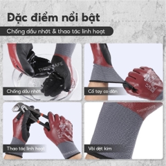 Găng tay chống dầu nhớt Ansell 48-919 chống cắt, phủ cao su, thao tác dễ dàng, đa dụng - Trang bị toàn diện