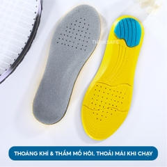 Miếng lót giày chống hôi chân, thoáng khí, hỗ trợ tăng chiều cao êm chân Lót giày chống rộng - Trang bị toàn diện